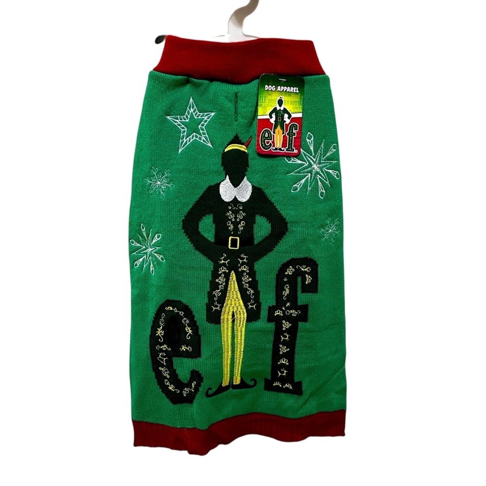 BUDDY THE ELF Christmas Holiday Dog Sweater Size Medium NWT